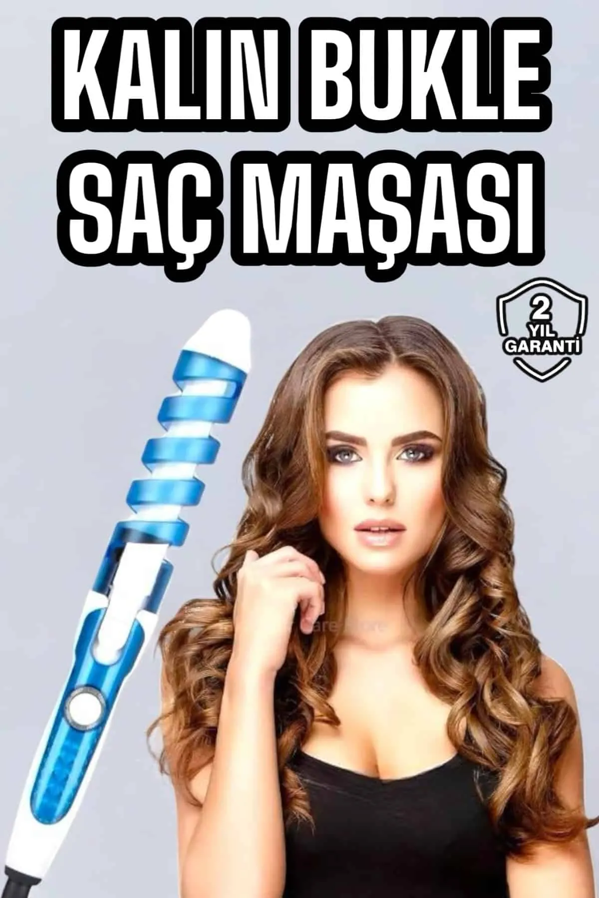 Profesynel Saç Maşası Kalın Bukleler Spiralli Seramik Kaplama
