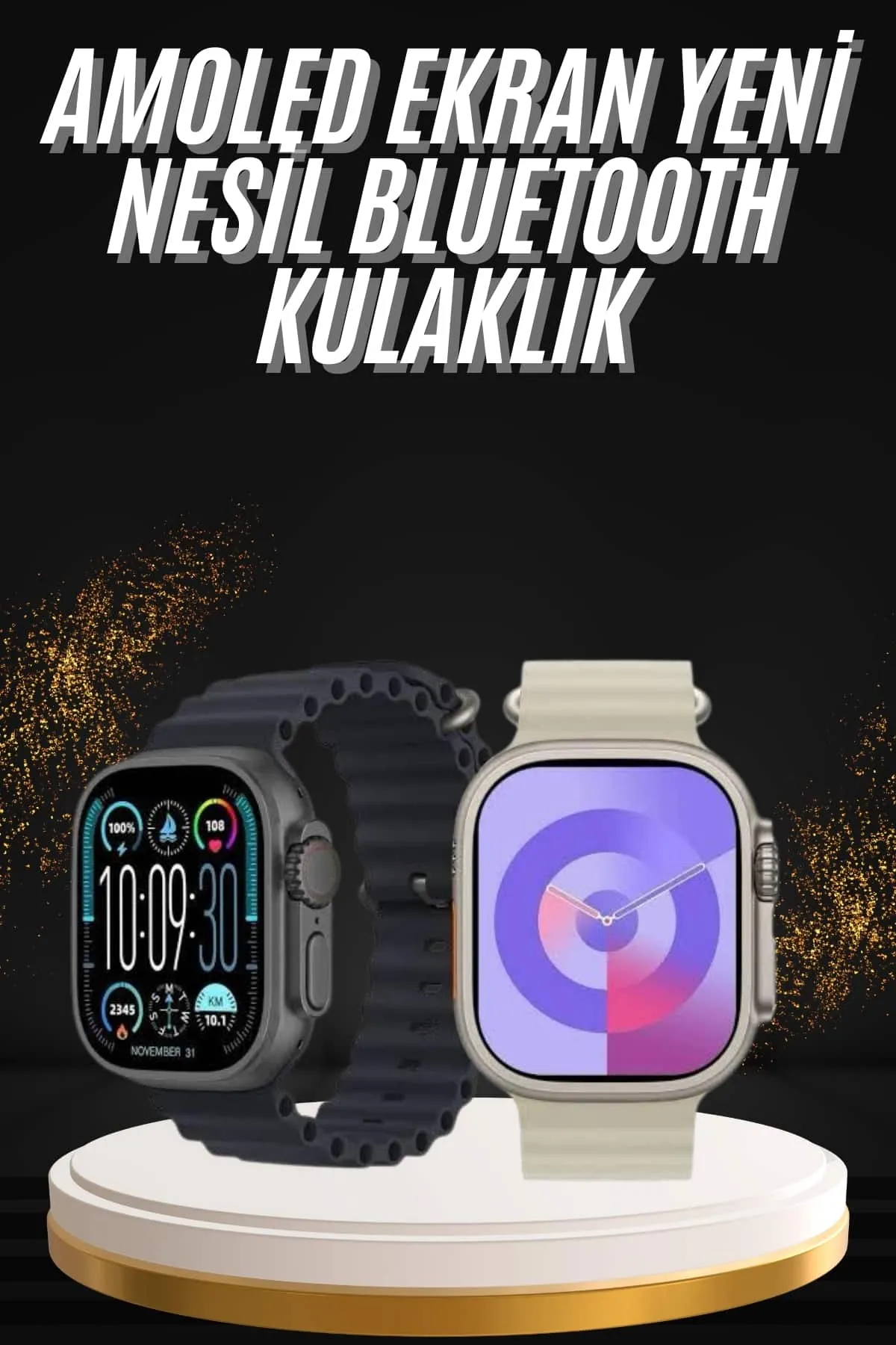 Uyku ve Sağlık Takibi Yapabilen GPS Uyumlu Plastik Kordonlu Akıllı Saat