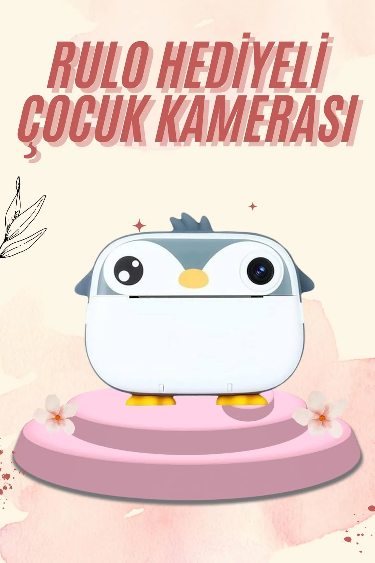 Dijital HD Video Kamera Çocuk Fotoğraf Makinesi  Anlık Termal Rulo