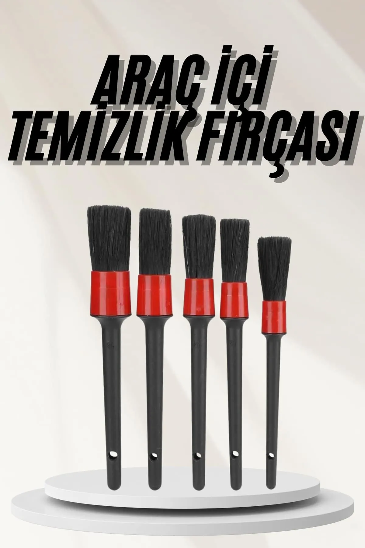 Araç İçi Led Aksesuar 5 Farklı Detaylı Araba Temizlik Fırçası Oto Temizleme Fırçası