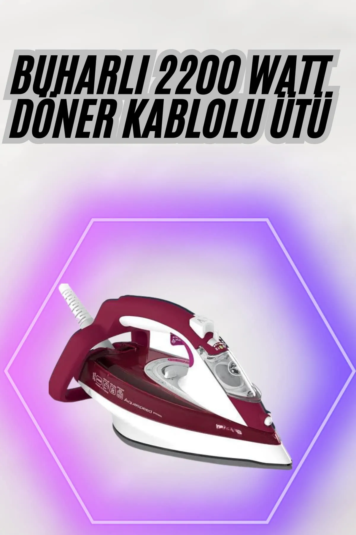 2200W Seramik Kaplama Estetik Tasarımı 360 Derece Dönebilir Kablosu