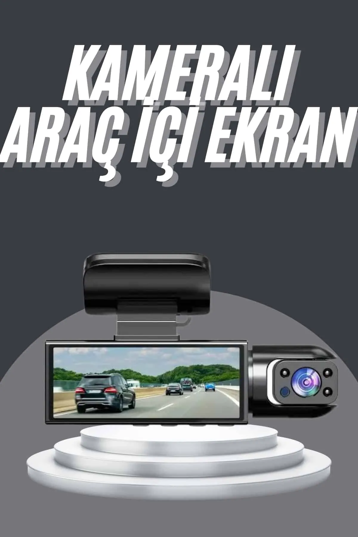 Video ve Fotoğraf Kaydedici Sürüş Kamerası Ön ve Arka Çift Kameralı