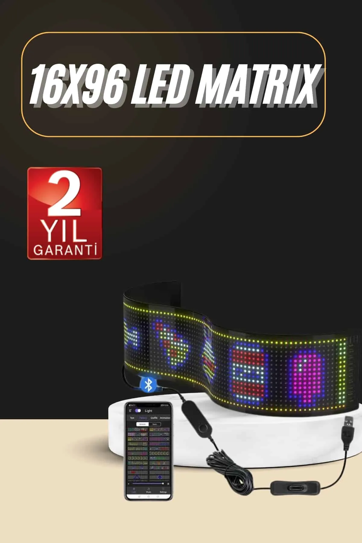 Led Ekran Matrix Panel En Büyük Boy 16X96 Araba Yazısı