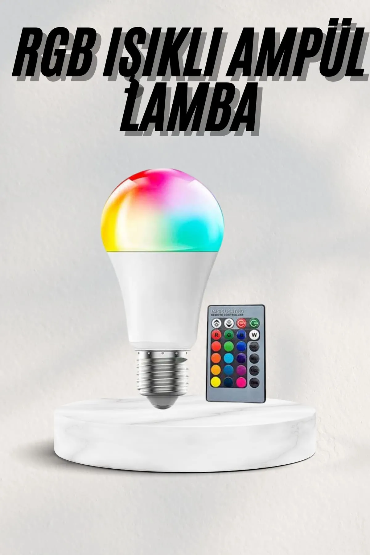 Akıllı RGB Led Ampul Led Uzaktan Kumandalı Renk Değiştiren Ampul