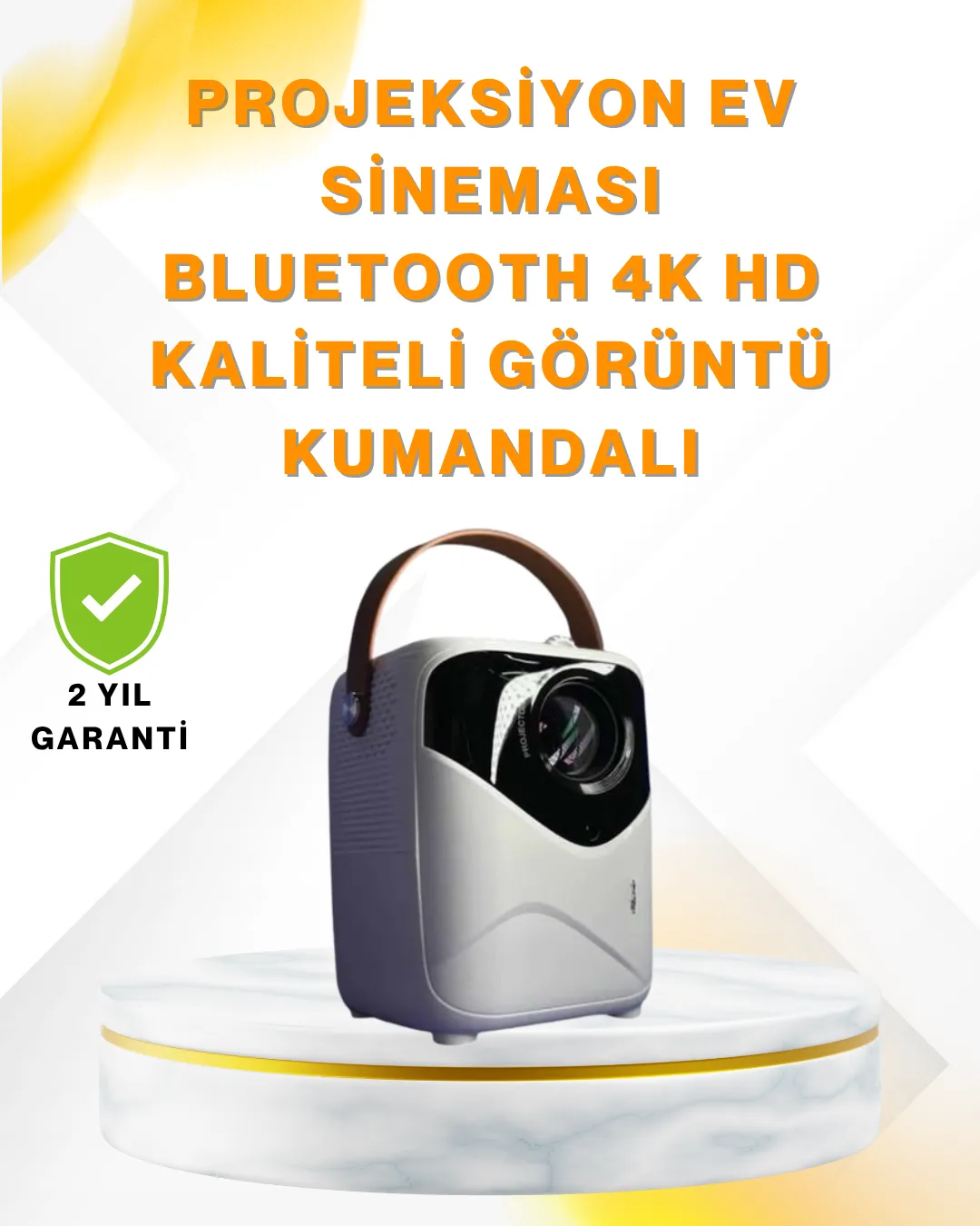 Ultra HD Çözünürlüklü Taşınabilir Projektör – 1920x1080 Piksel Görüntü Kalitesi