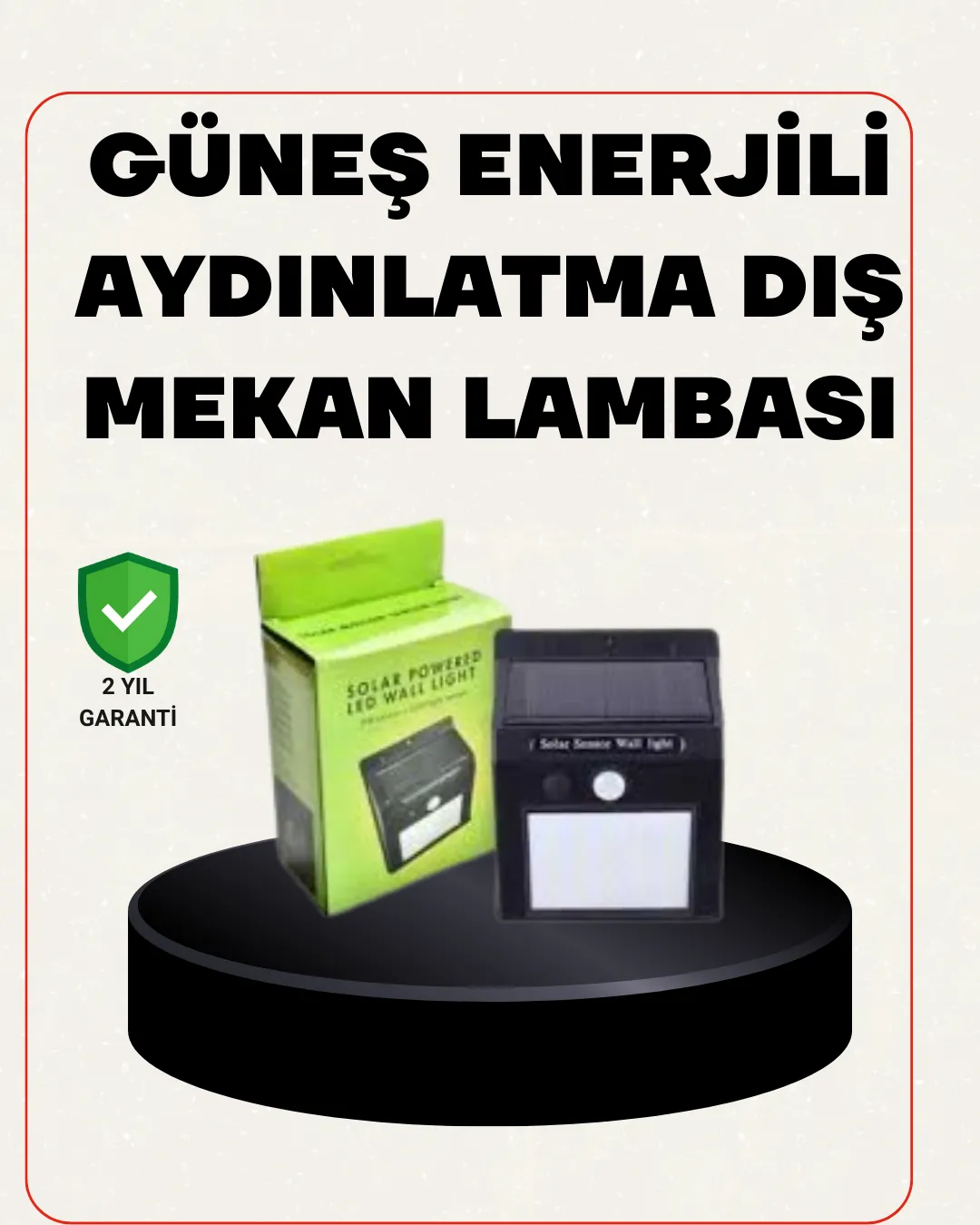 Bahçe ve Veranda İçin Güneş Paneli ile Otomatik Şarj Olan LED Duvar Lambası