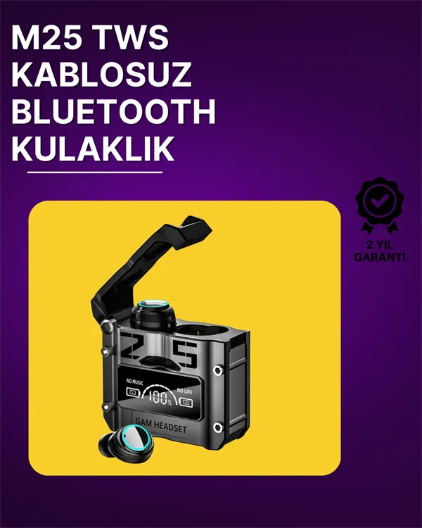 Bluetooth 5.3 Kablosuz Kulaklık | Powerbank Şarj Kutulu | Ultra HD Ses Kalitesi