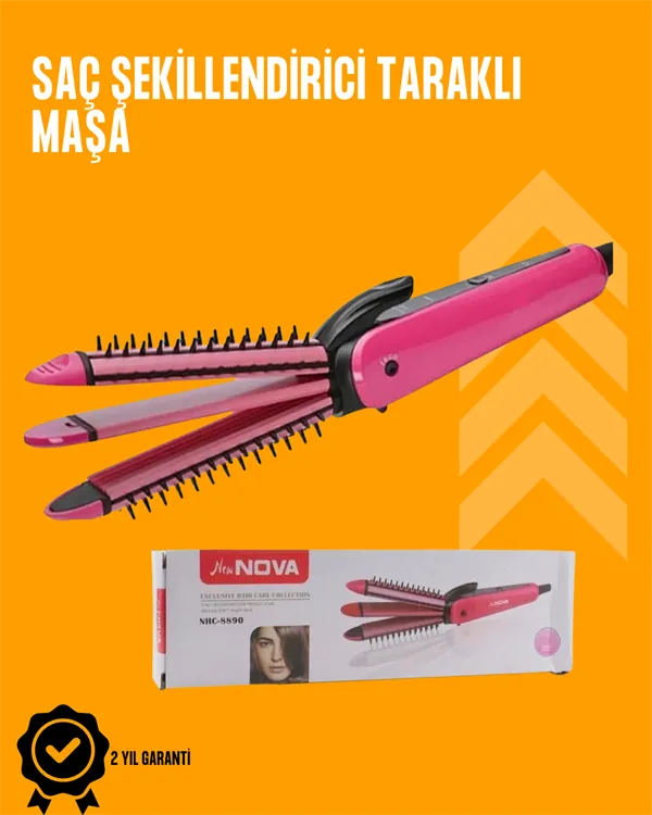 Fön İşlemine Uyumlu Sabitleyici Saç Tarağı