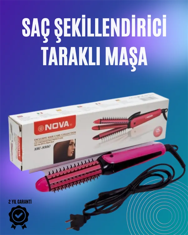 Fön ve Tarama İşlemini Birleştiren Pratik Saç Tarağı