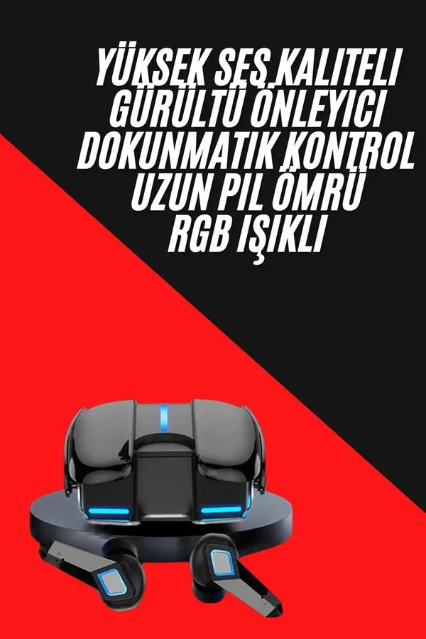 Gamer Kulaklık Gecikme Yapmaz Yüksek Ses Kaliteli Kablosuz Bluetooth Kulaklık