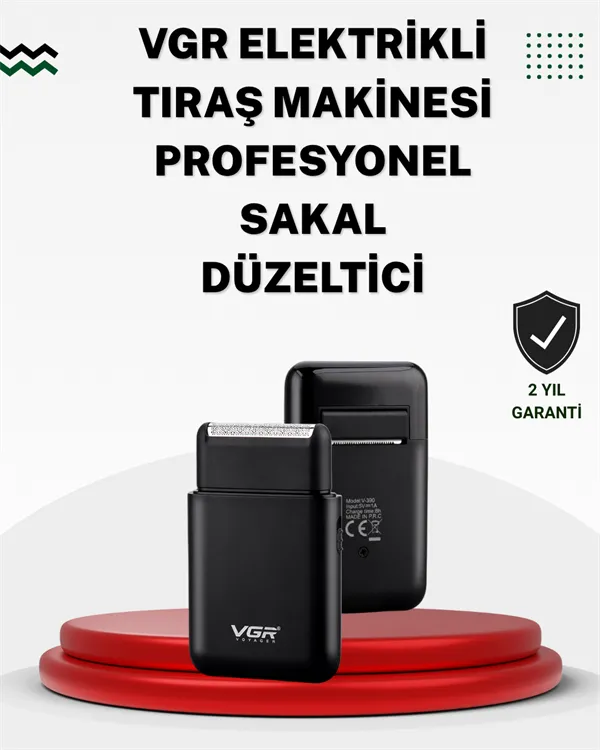 Pistonlu ve Örgülü Ağ Başlıklı Kart Tipi Traş Makinesi – Hafif, Güvenli, USB Şarjlı