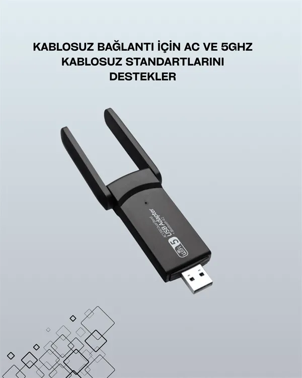 Realtek Chipsetli 5G Destekli Yüksek Hızlı Ağ Adaptörü