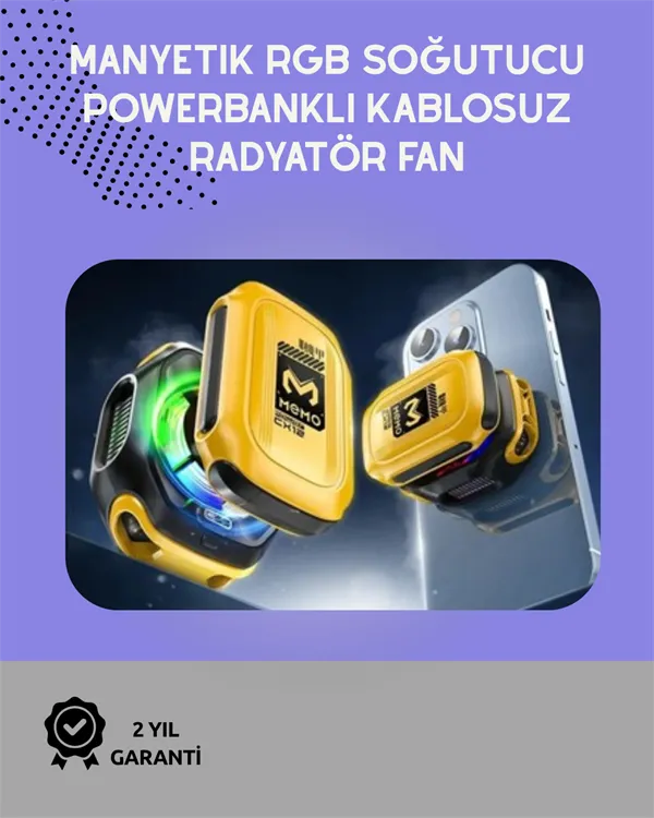 Sessiz Çalışan Yarı İletken Telefon Soğutucu | iOS ve Android Uyumlu | 10W Güç