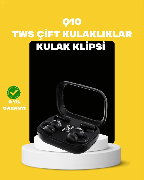 TWS Q10 Kablosuz Kulaklık – Şarj Kutulu, Yüksek Ses Kalitesi, Bluetooth 5.4