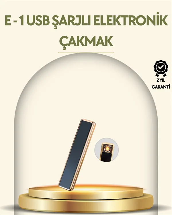 USB Şarjlı Alevsiz Elektronik Çakmak – Rüzgara Dayanıklı, Gazsız, Güvenli Kullanım