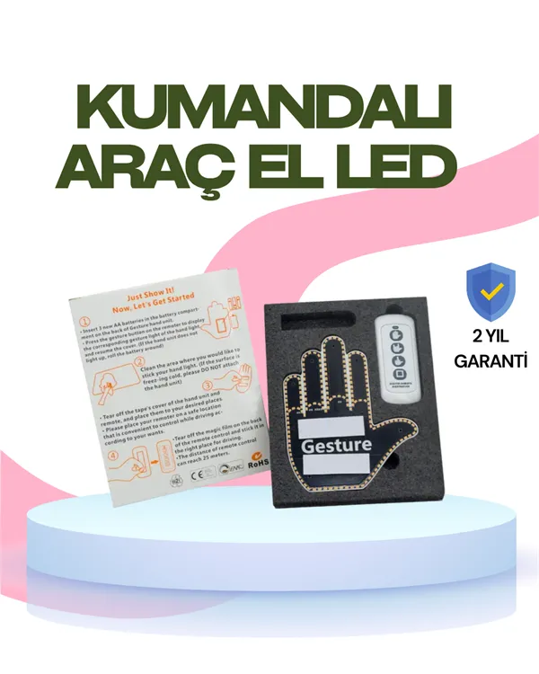Yüksek Görünürlüklü Otomobil Işığı – 3 Modlu LED Arka Cam Aksesuarı, Pratik ve Eğlenceli