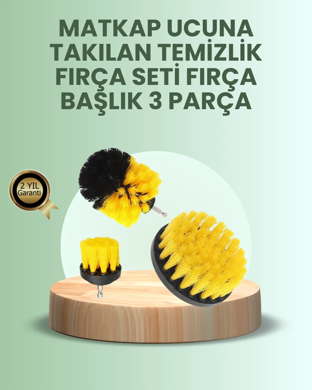Banyo ve Mutfak İçin Matkap Ucu Temizlik Fırçası 3’lü Set