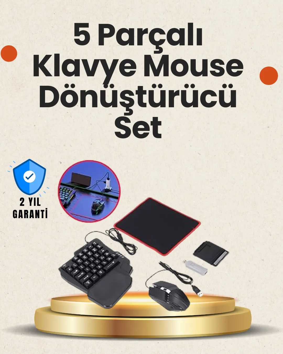 Bluetooth 5.3 Mobil Oyun Klavye Mouse Seti | FPS ve Battle Royale İçin
