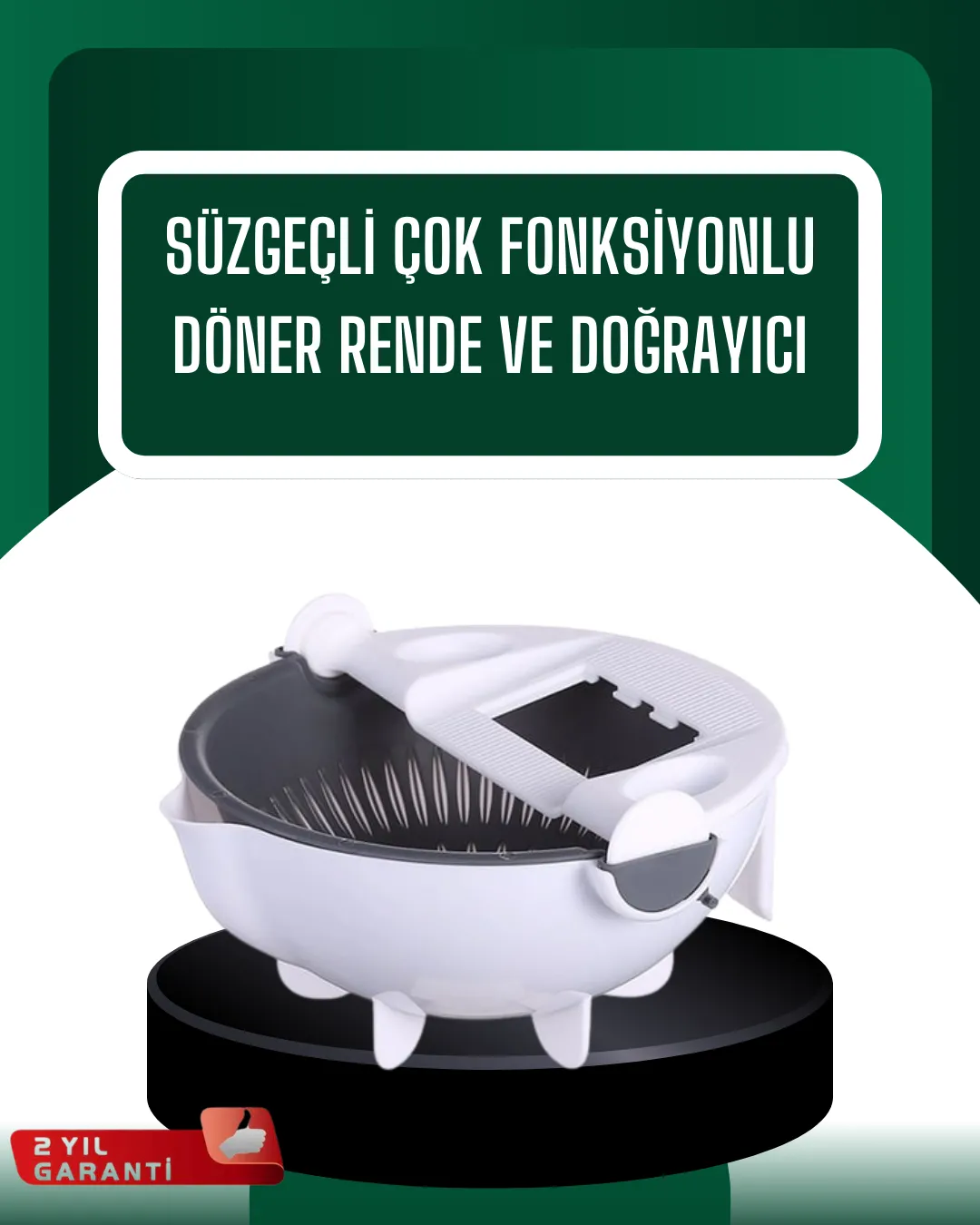 Çok Amaçlı Hazneli Sebze Rende Doğrayıcı ve Soyucu