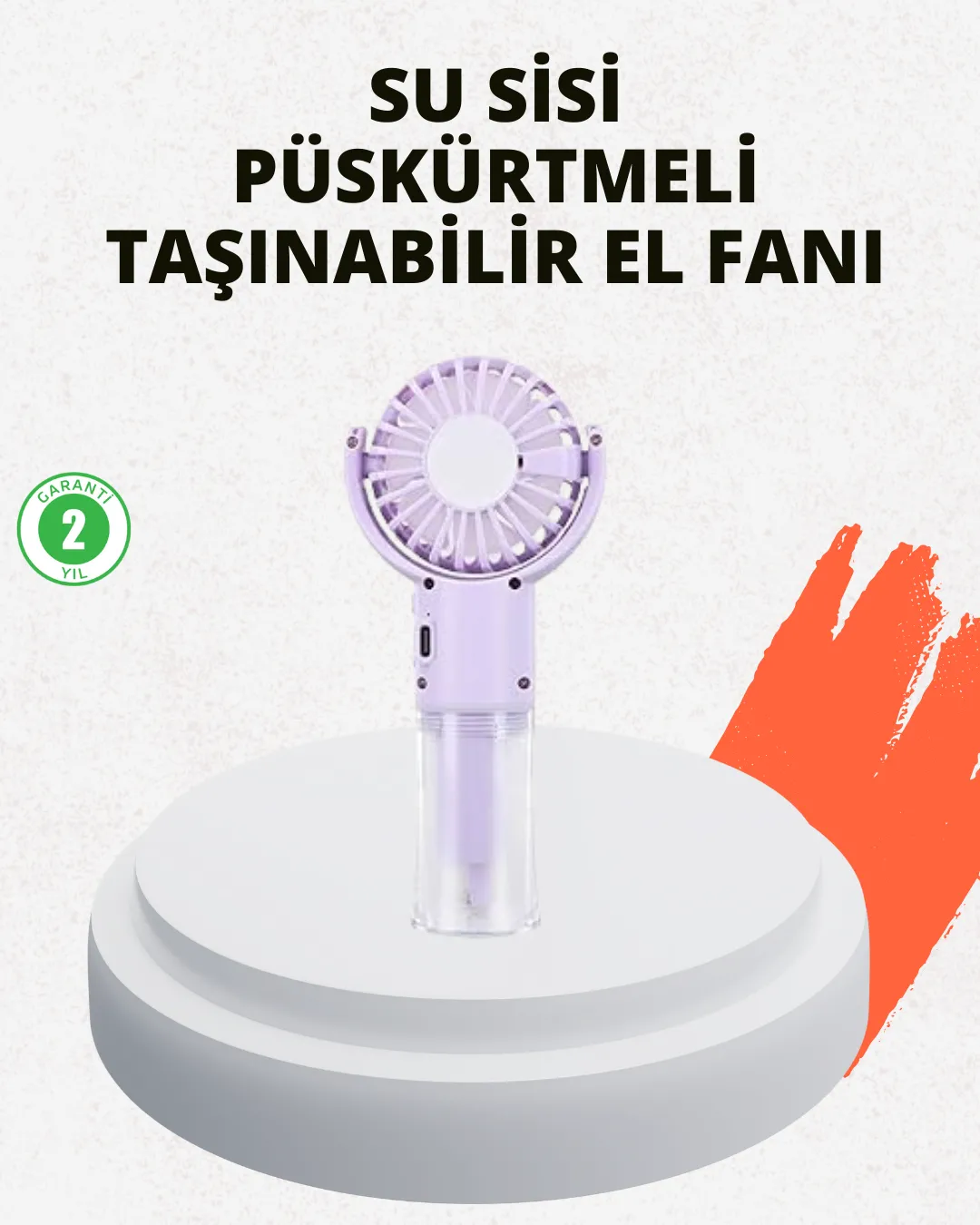 Sessiz Çalışan Şarjlı Su Buharlı Portatif Vantilatör