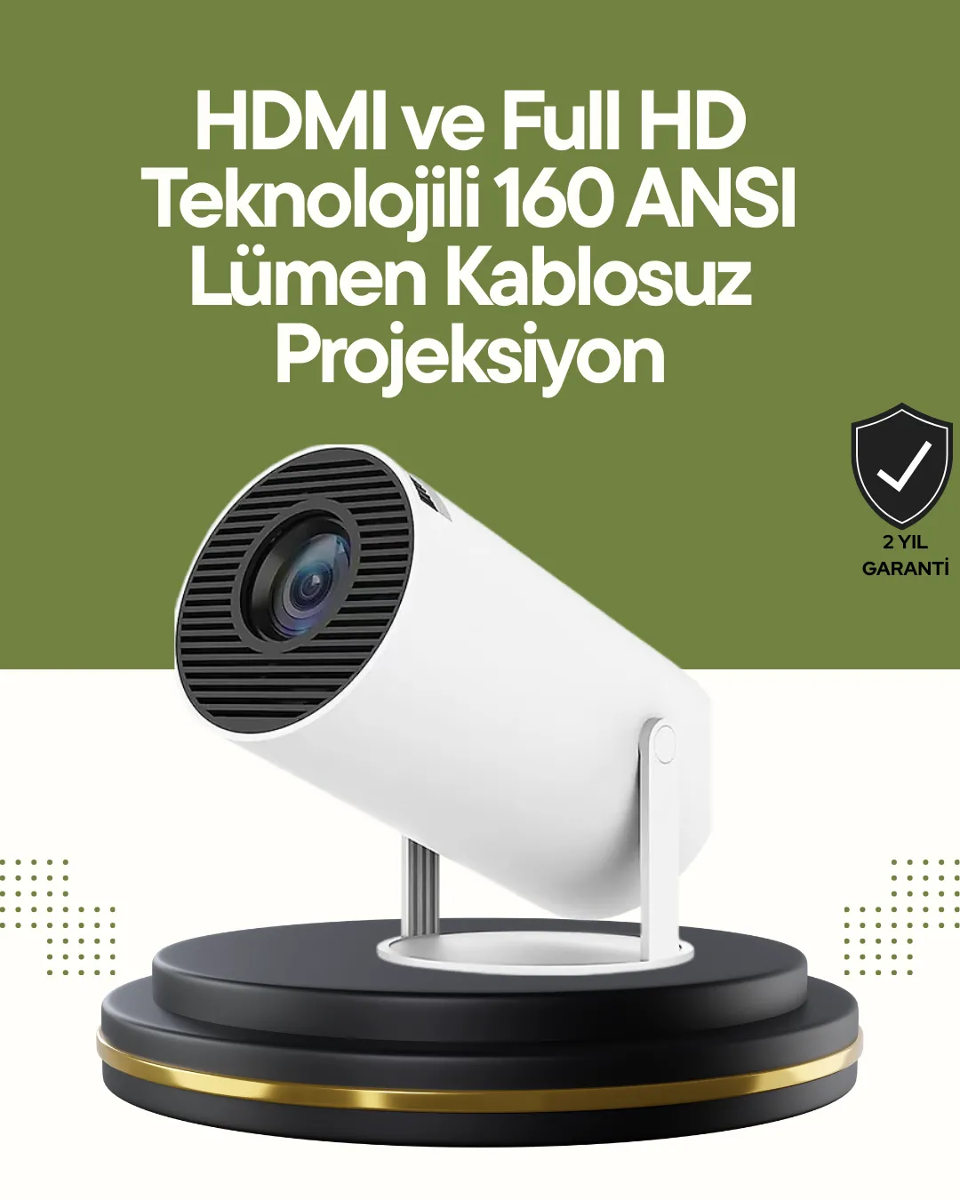 HDMI ve USB Girişli Uzun Ömürlü Ampullü Projeksiyon