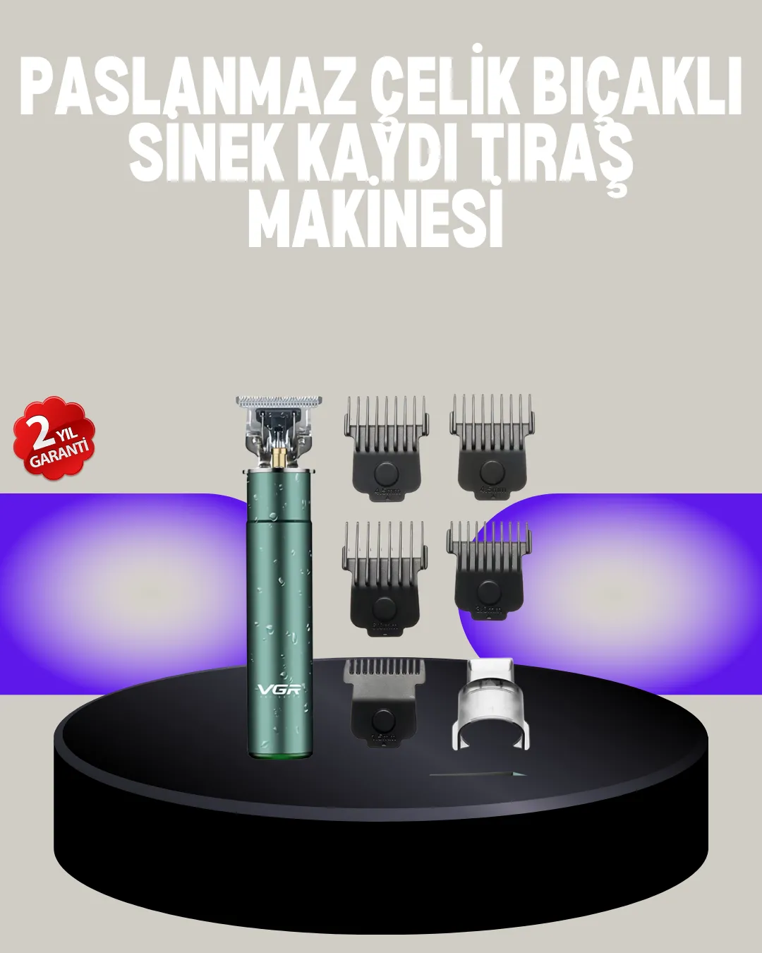 4 Limit Taraklı IPX5 Su Geçirmez Saç Kesme Makinesi