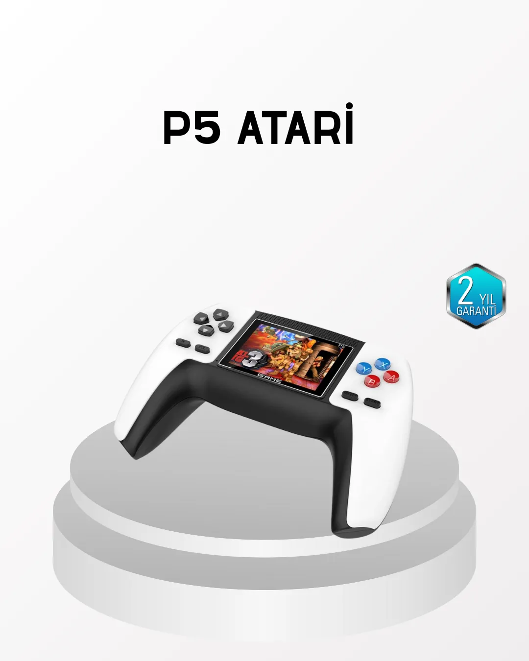 520 Klasik Oyunlu P5™ ControllerView Retro Konsol – Şarjlı,  Ergonomik Tasarım