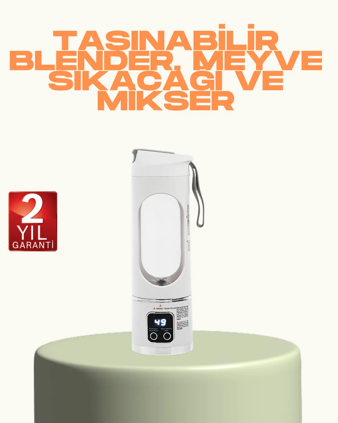 Şarjlı Taşınabilir Meyve Sıkacağı – 12 Bıçaklı Güçlü Blender