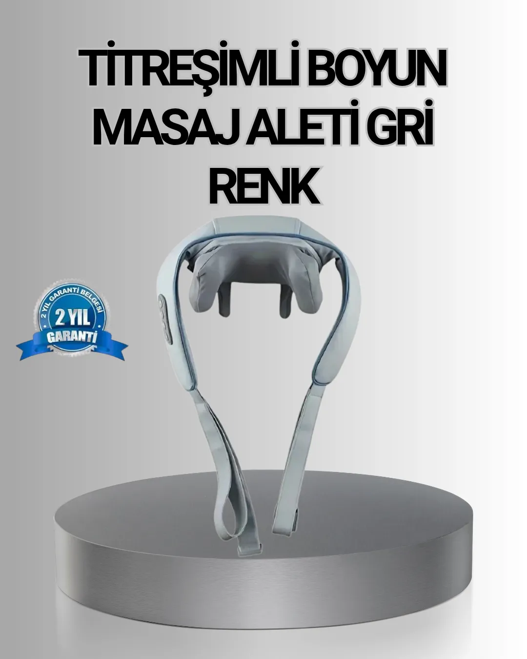Titreşimli Boyun Masaj Cihazı Isı Terapili Şarjlı VNB-01 Ergonomik U Tasarım