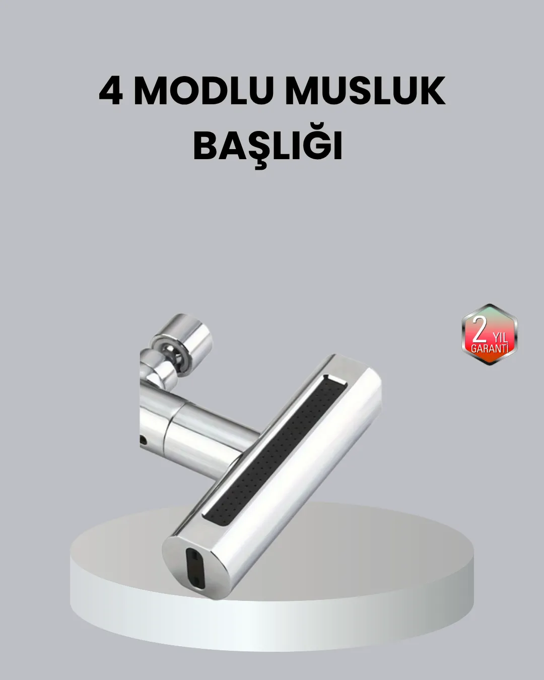 ABS Pirinç Alaşımlı Musluk Başlığı 4 Modlu 360° Dönebilen ve Ekonomik