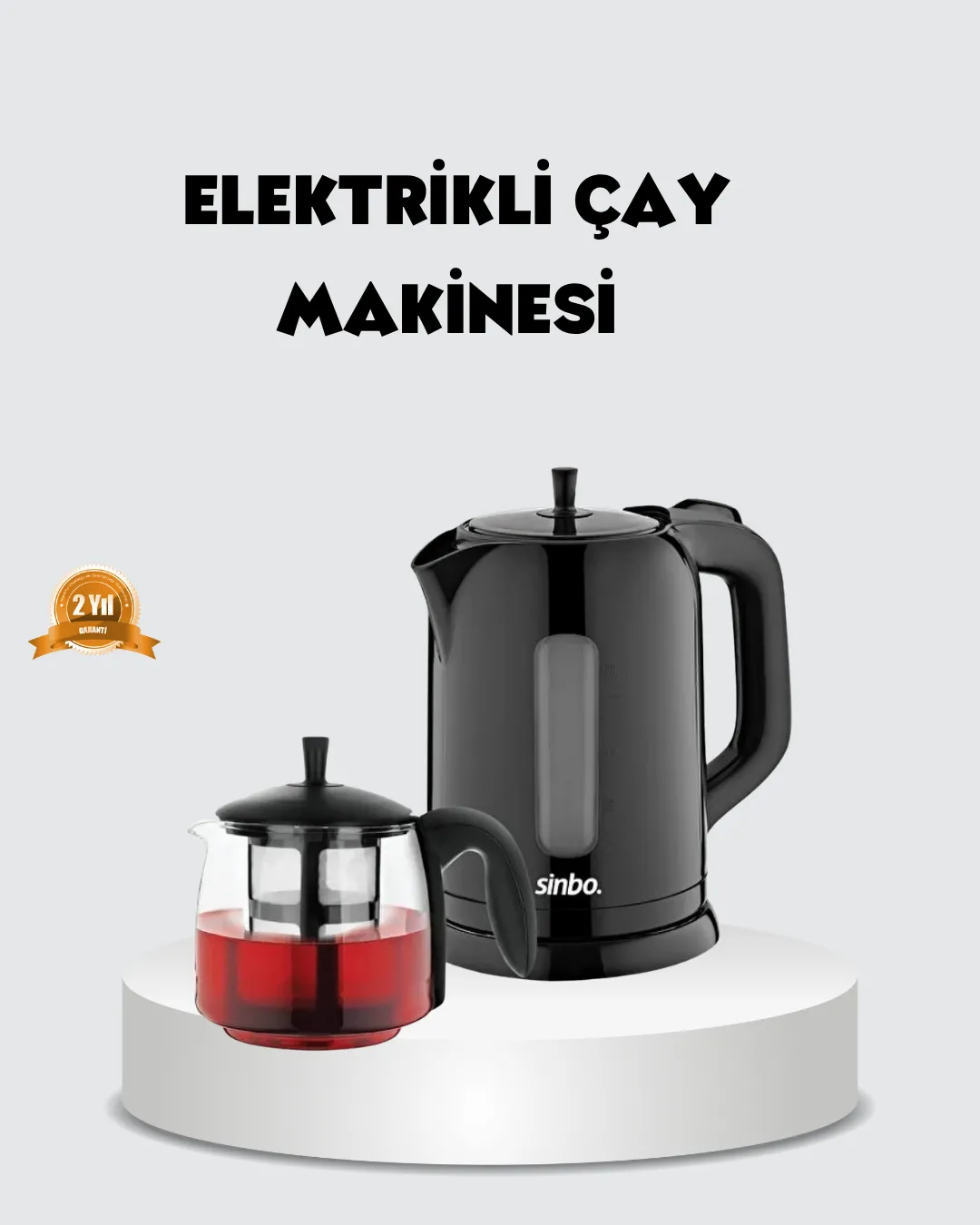 Çaycı Cam Demlikli 1800W Güçlü ve Sıcak Tutmalı Elektrikli Çay Makinesi