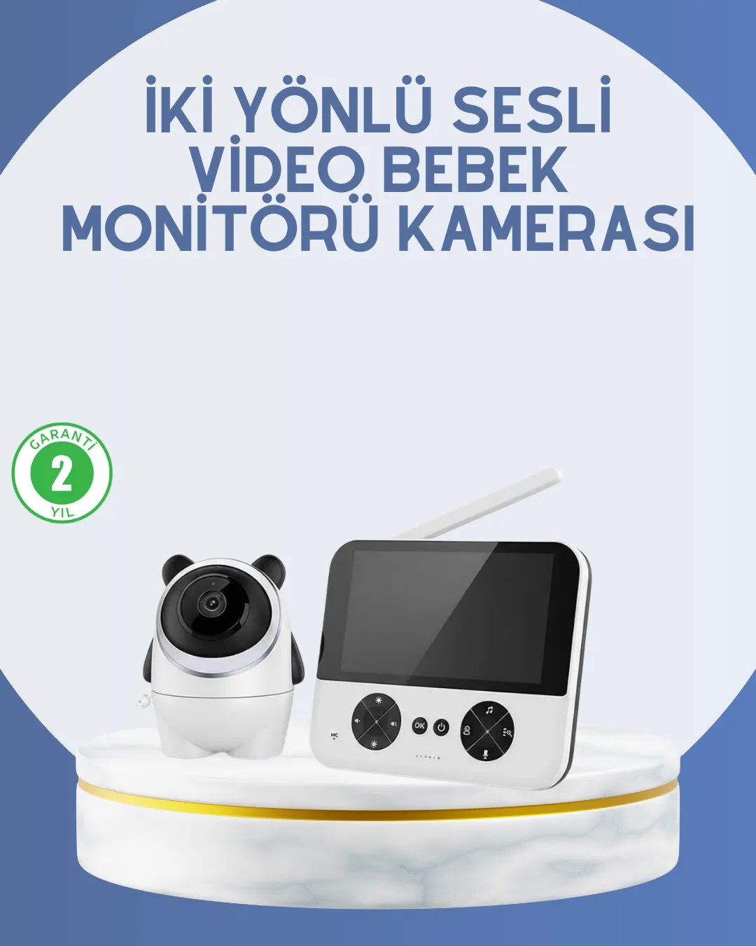 Kablosuz Bebek Monitörü 720P Görüntü ve Geniş Ekran
