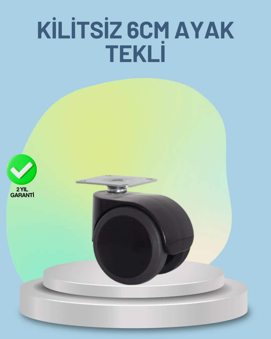 Mobilya Tekerleği 6 cm Kilitsiz Tekli Satış