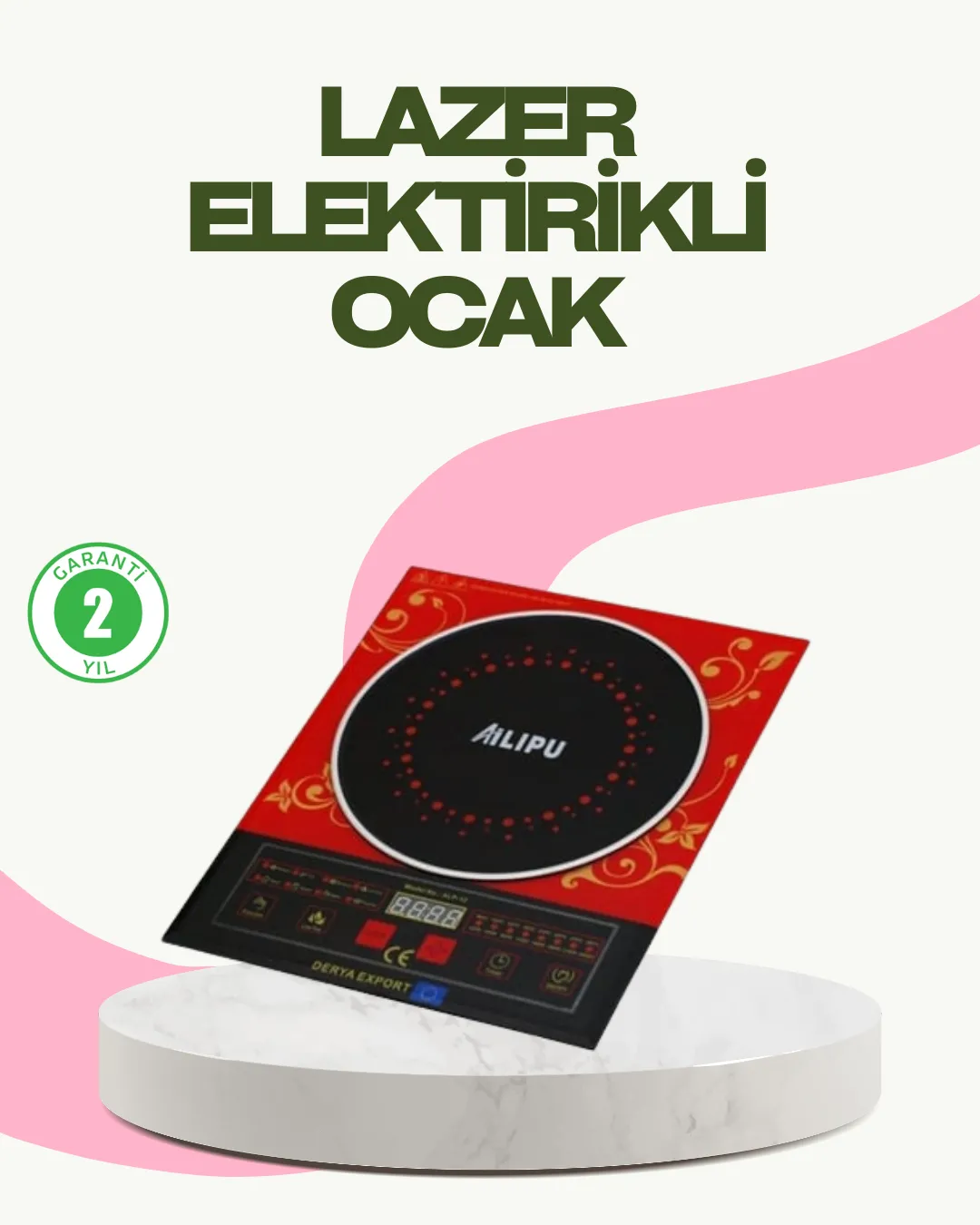 8 Akıllı Pişirme Menülü LED Ekranlı İndüksiyon Ocak