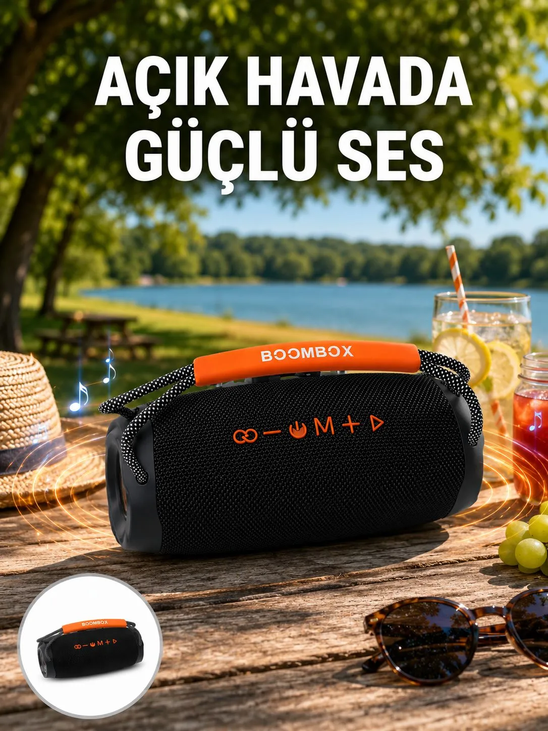 Bluetooth 5.1 Kablosuz Hoparlör Derin Bas RGB Işıklı