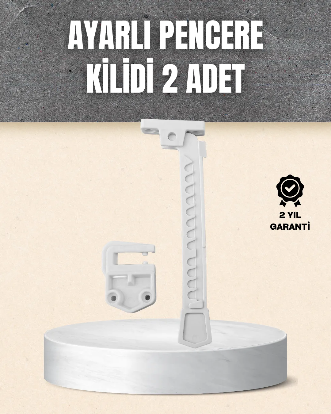 Kolay Montajlı Pencere Açılma Sınırlayıcı 2’li Set