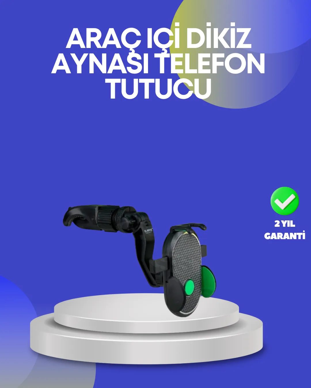Dikiz Aynasına ve Koltuk Başlığına Uyumlu Telefon Tutucu