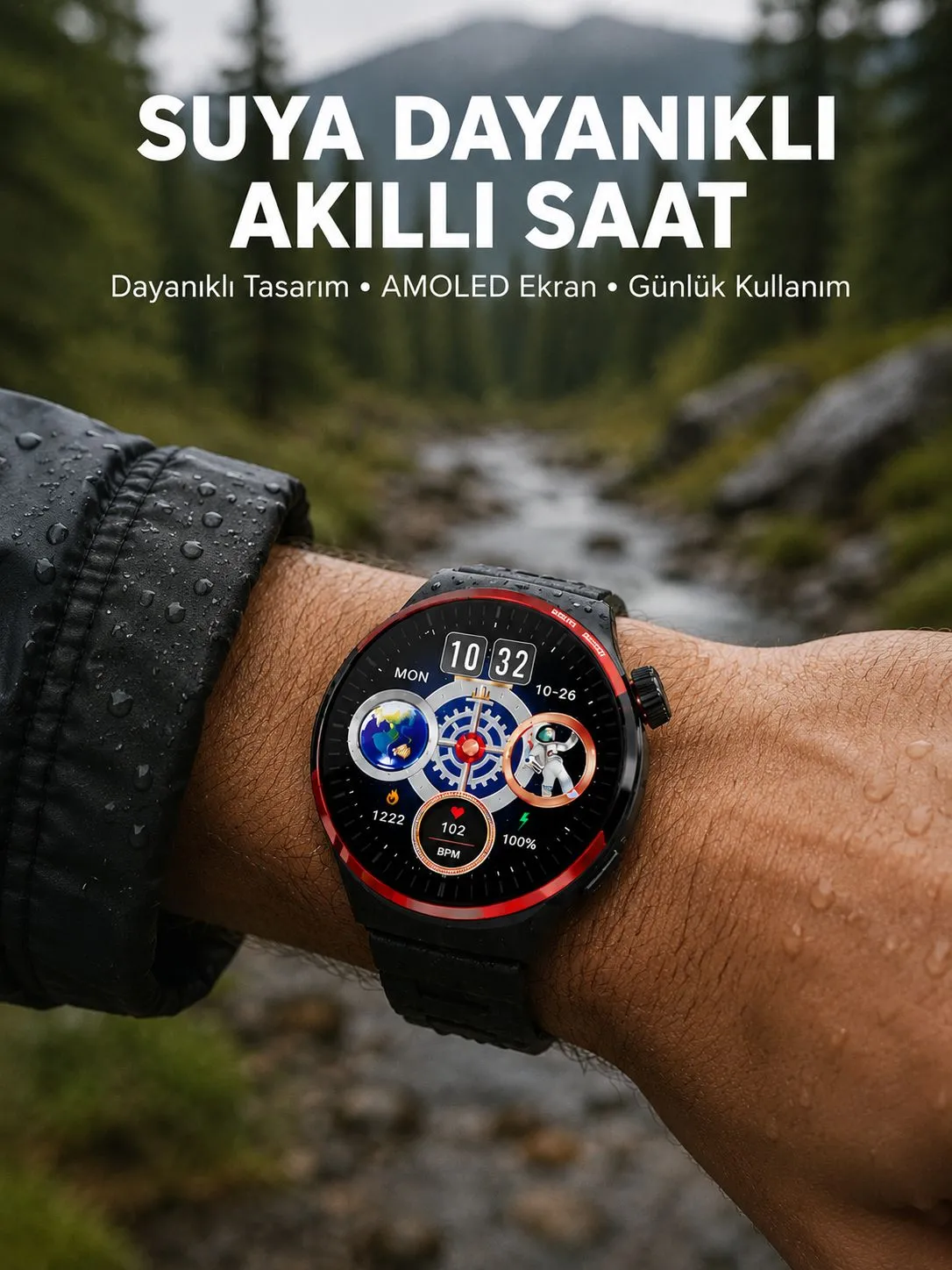 AMOLED Ekranlı Akıllı Saat Bluetooth Arama ve NFC Destekli