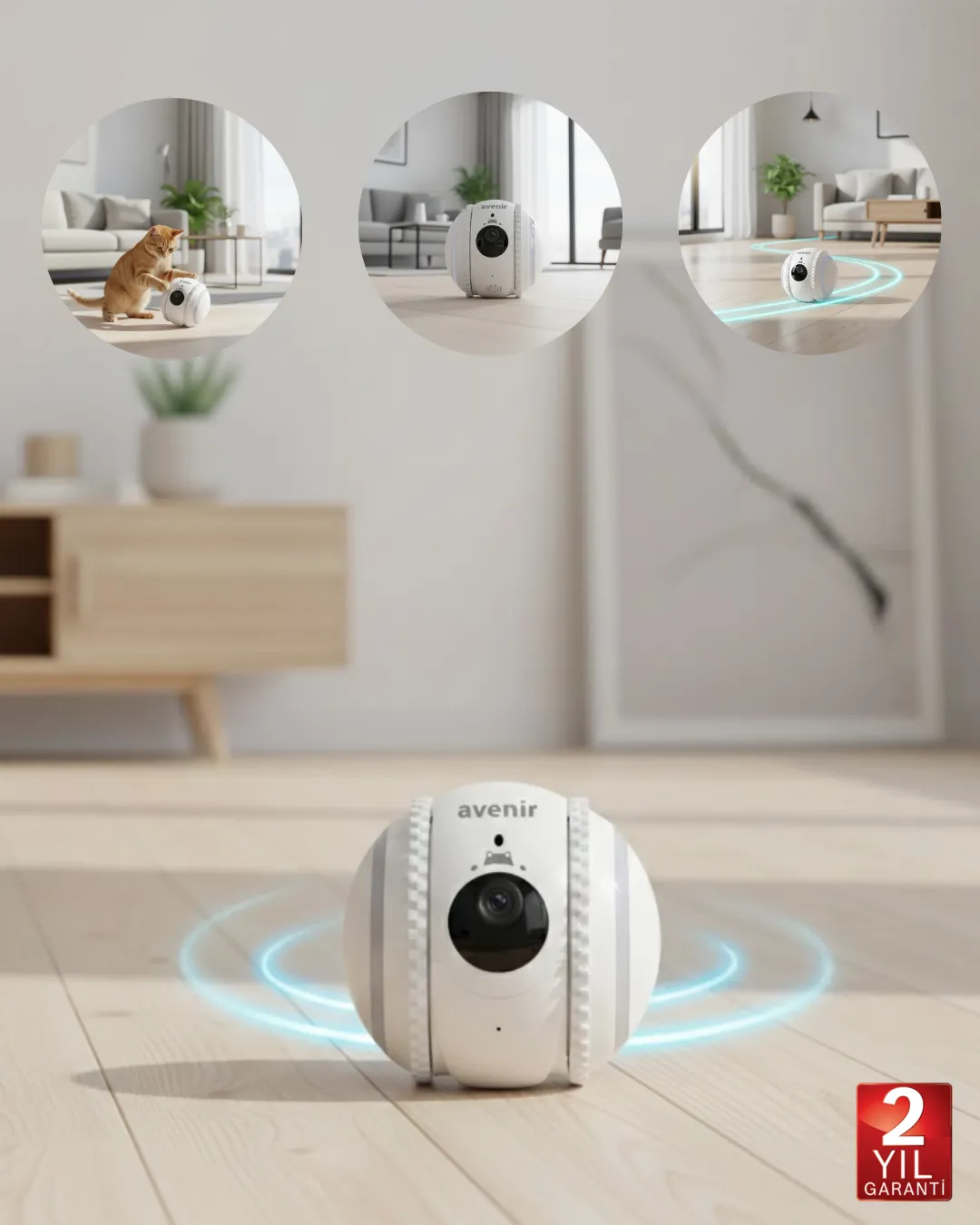 Akıllı Mobil Kontrollü Takip Kamerası WiFi Destekli Bulut Kayıtlı