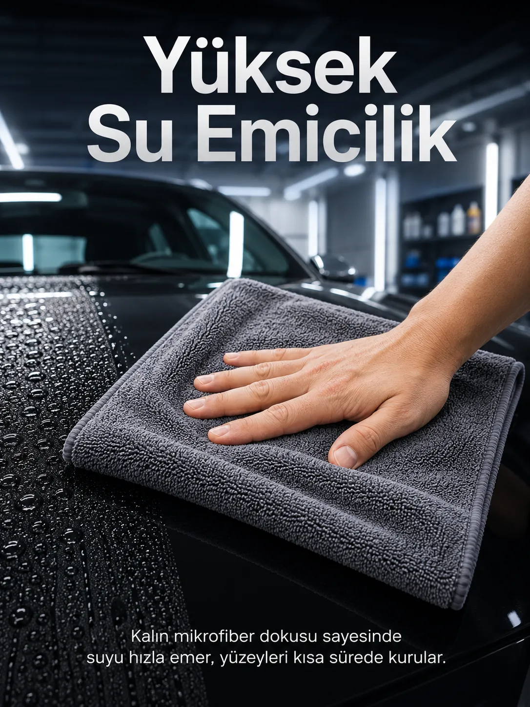 Mikrofiber Tank Bezi Araç İç ve Dış Temizlik İçin Çizmez Yumuşak Kurulama Bezi
