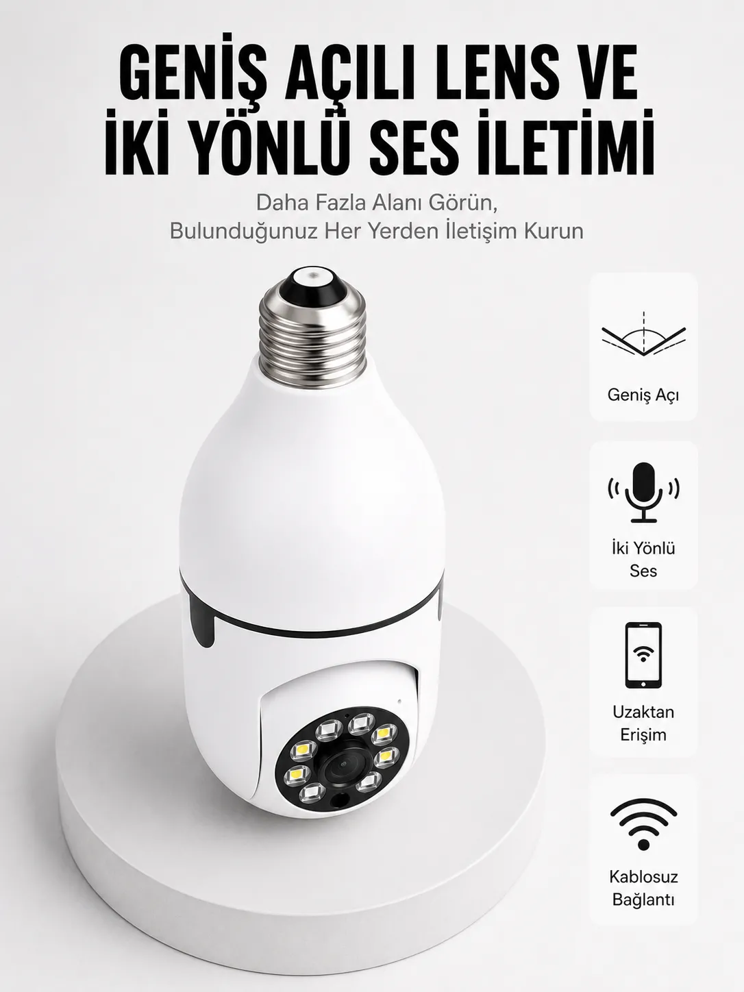 Akıllı Güvenlik Kamerası Full HD Görüntü ve Gece Görüş Özellikli Yeni Nesil