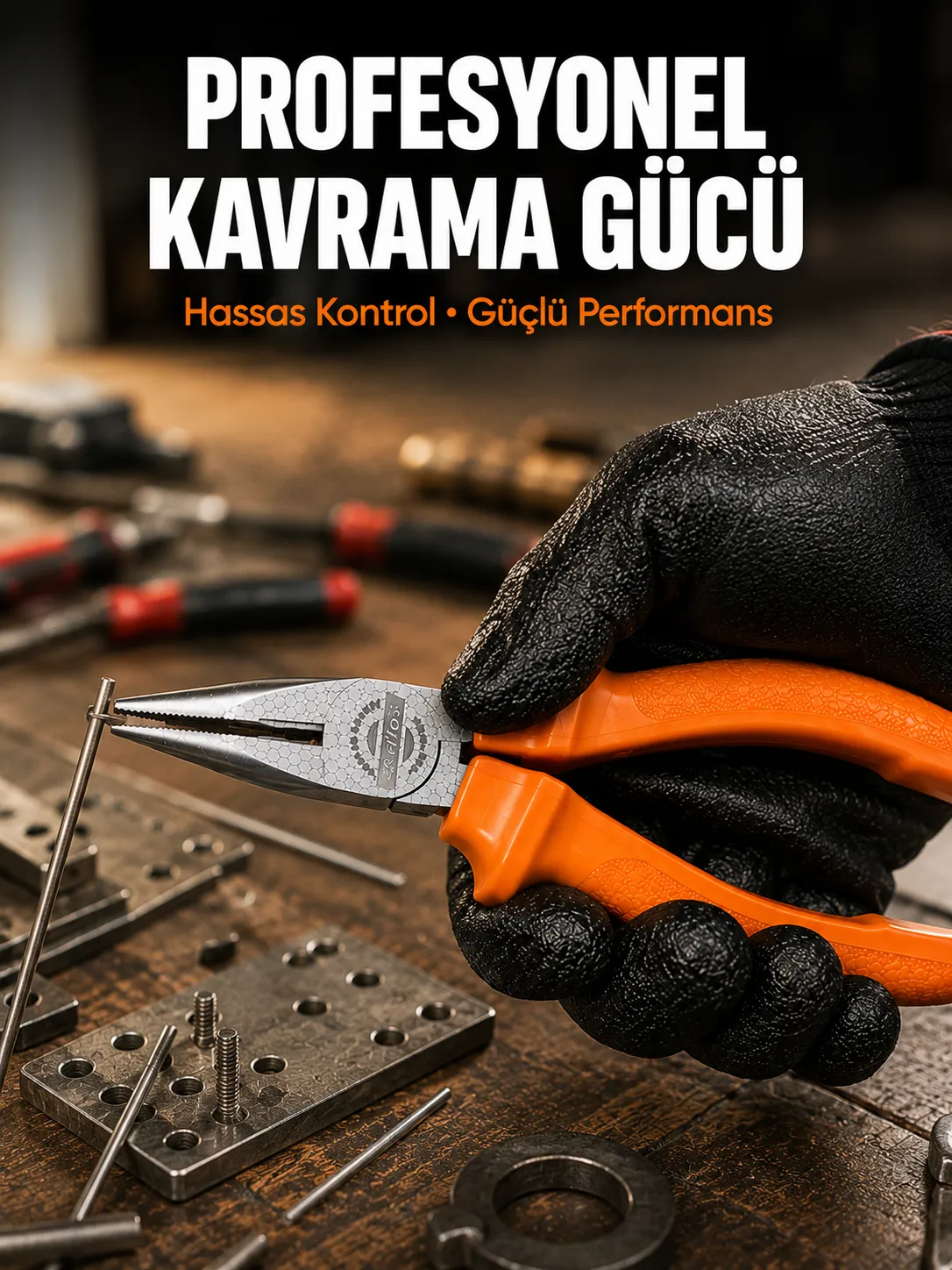 Uzun İnce Çeneli Profesyonel Kargaburun Dayanıklı Çelik El Aleti