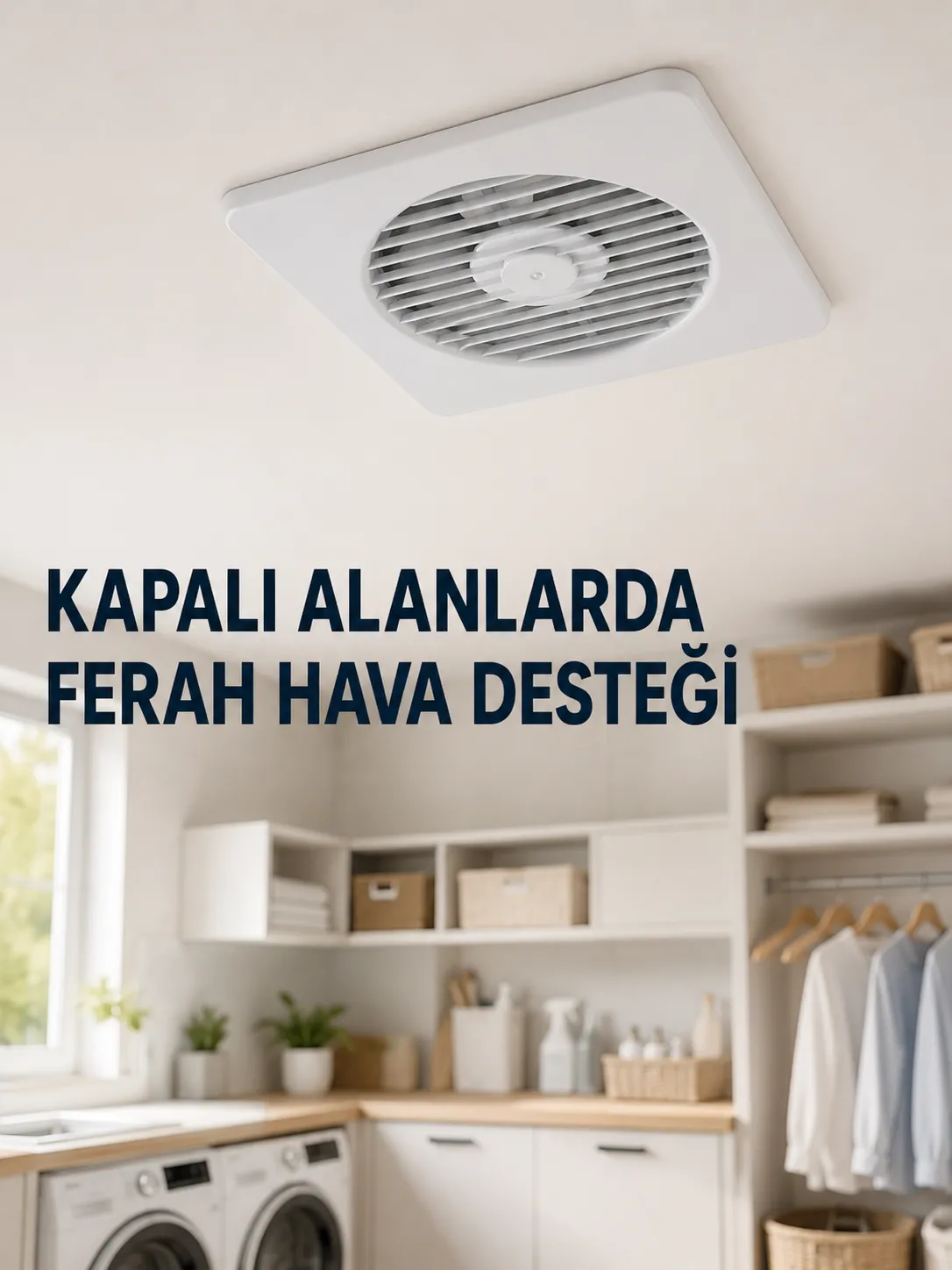 150 mm Havalandırma Aspiratörü 20,8 x 20,8 cm 320 m³/h 20 W Duvar ve Tavan Montajlı Fan