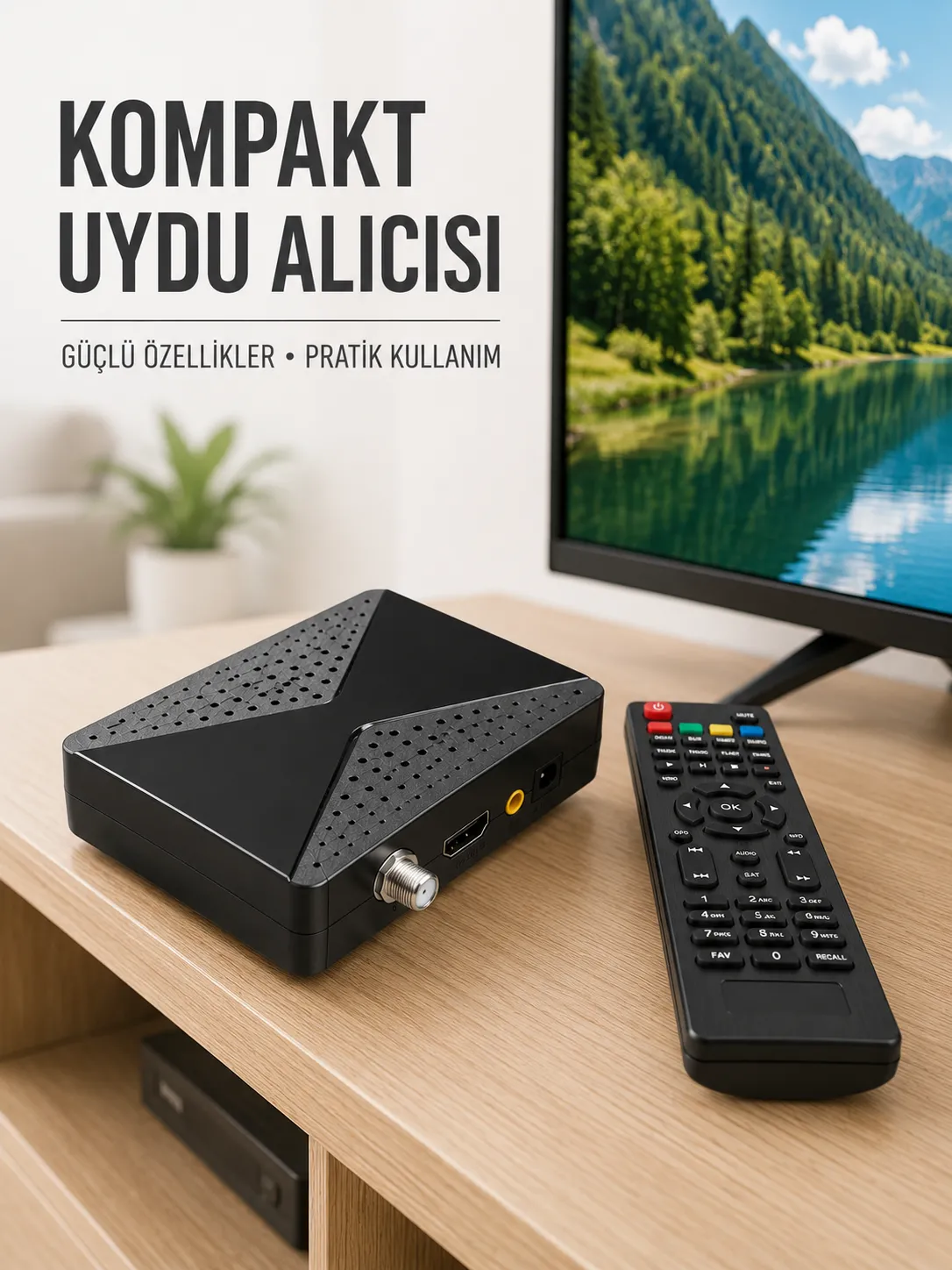 Gelişmiş Özellikli Uydu Alıcısı HDMI  USB WiFi Destekli