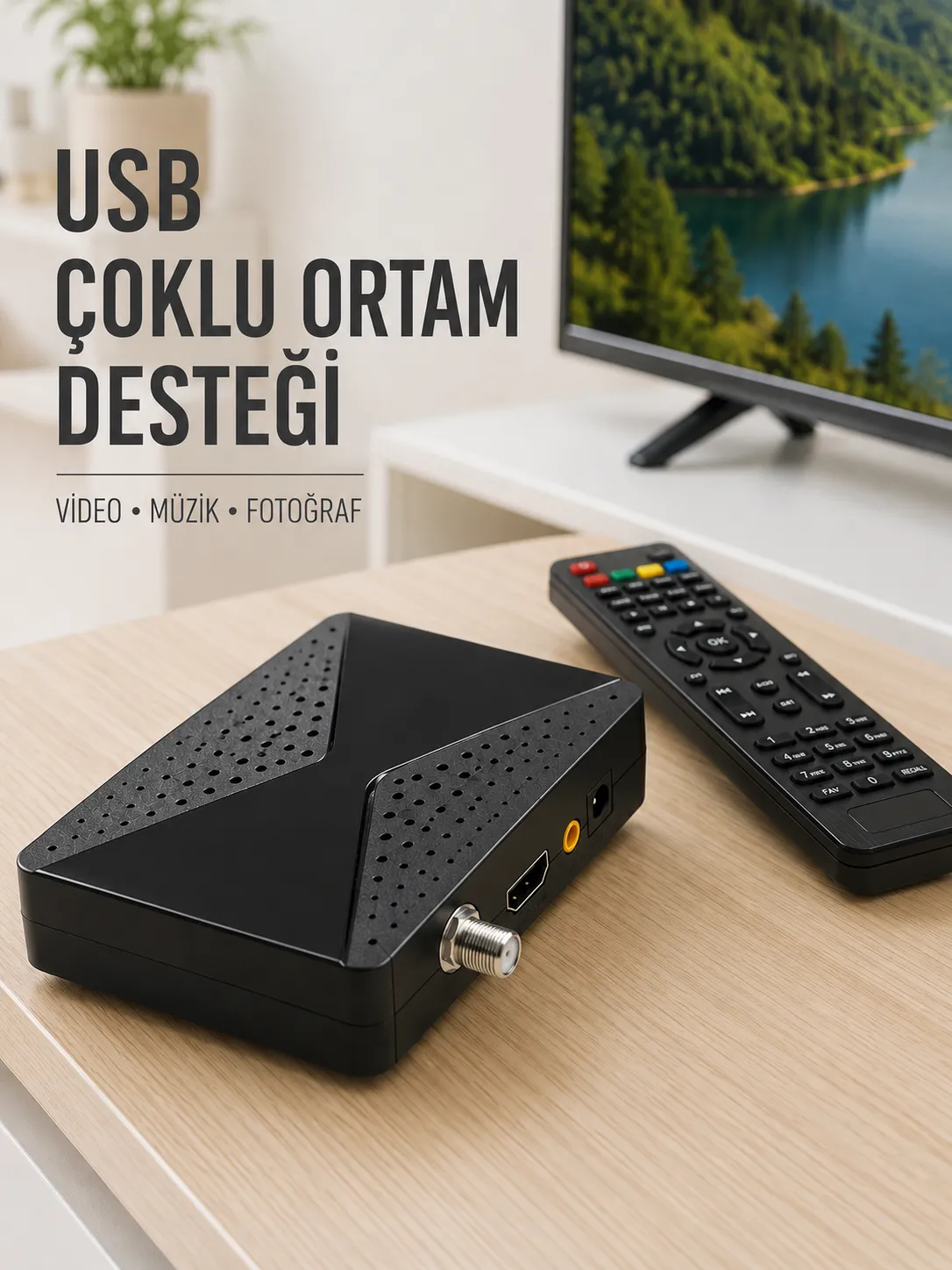Dijital Uydu Receiver 1080P HDMI Çıkışlı Kanal Güncellemeli
