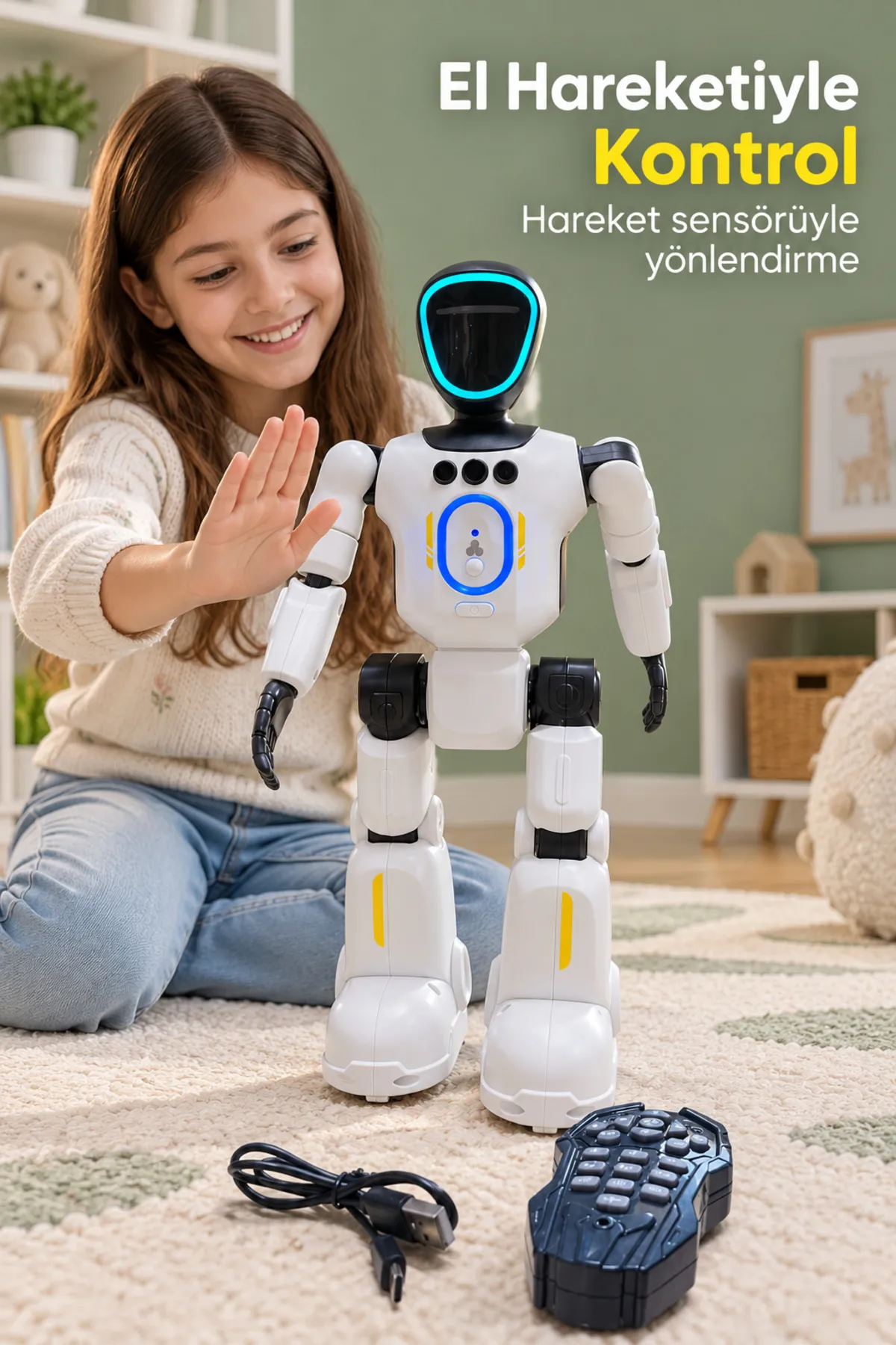 Ses Kaydı ve Oynatma Özellikli Kumandalı Robot Oyuncak