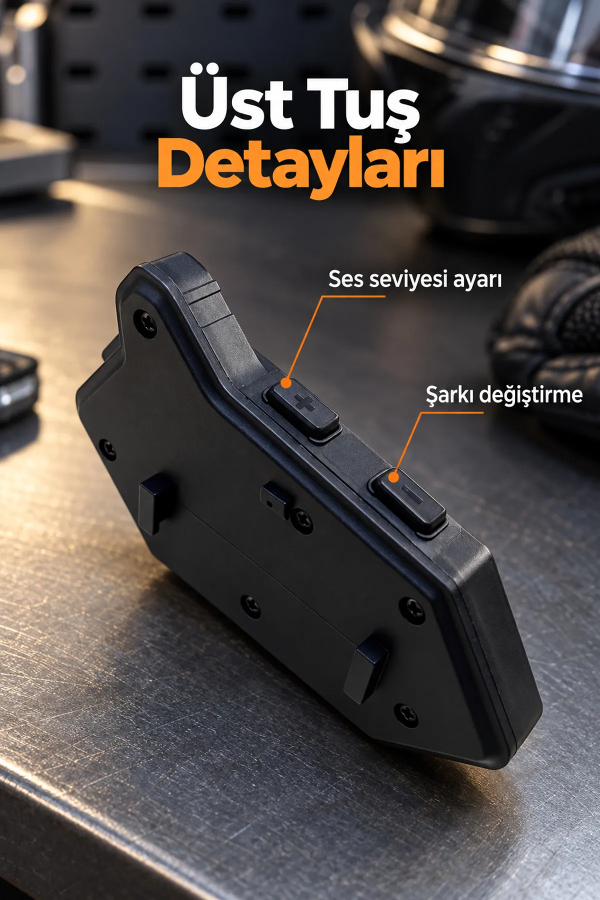 Klipsli Montaj Tabanlı Bluetooth Kask Kulaklığı Seti