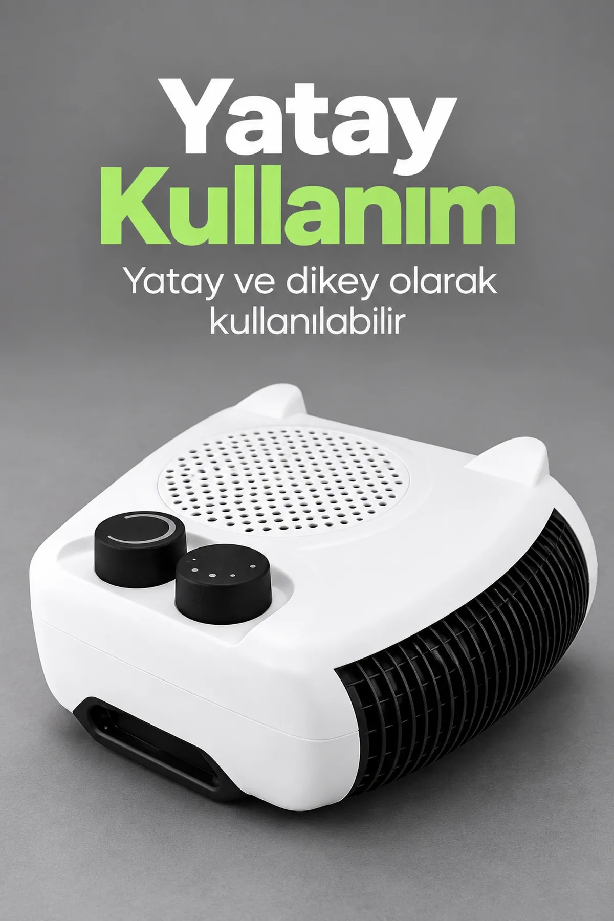 Elektrikli Fanlı Isıtıcı Bakır Sargılı Motorlu Beyaz
