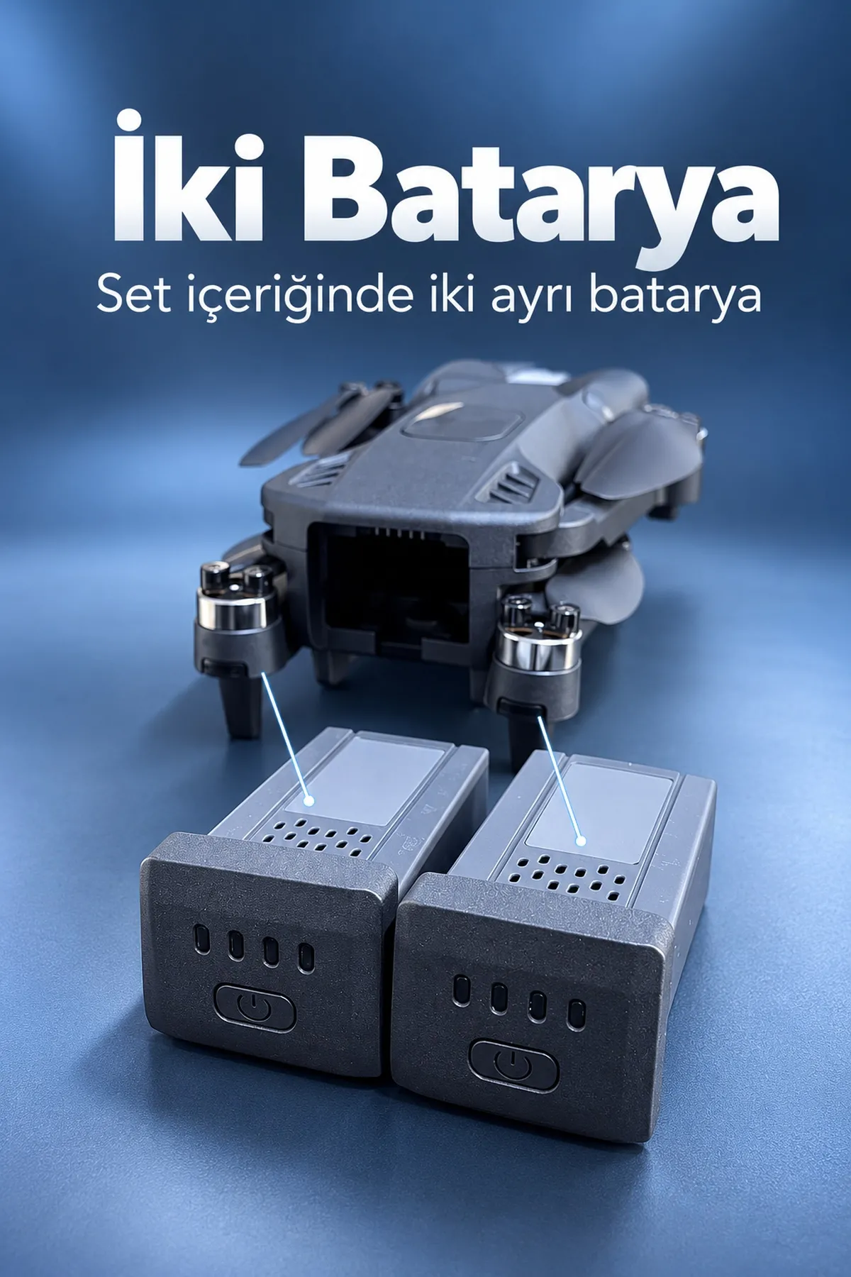 Katlanabilir Kameralı Drone Ekranlı Uzaktan Kumanda Seti