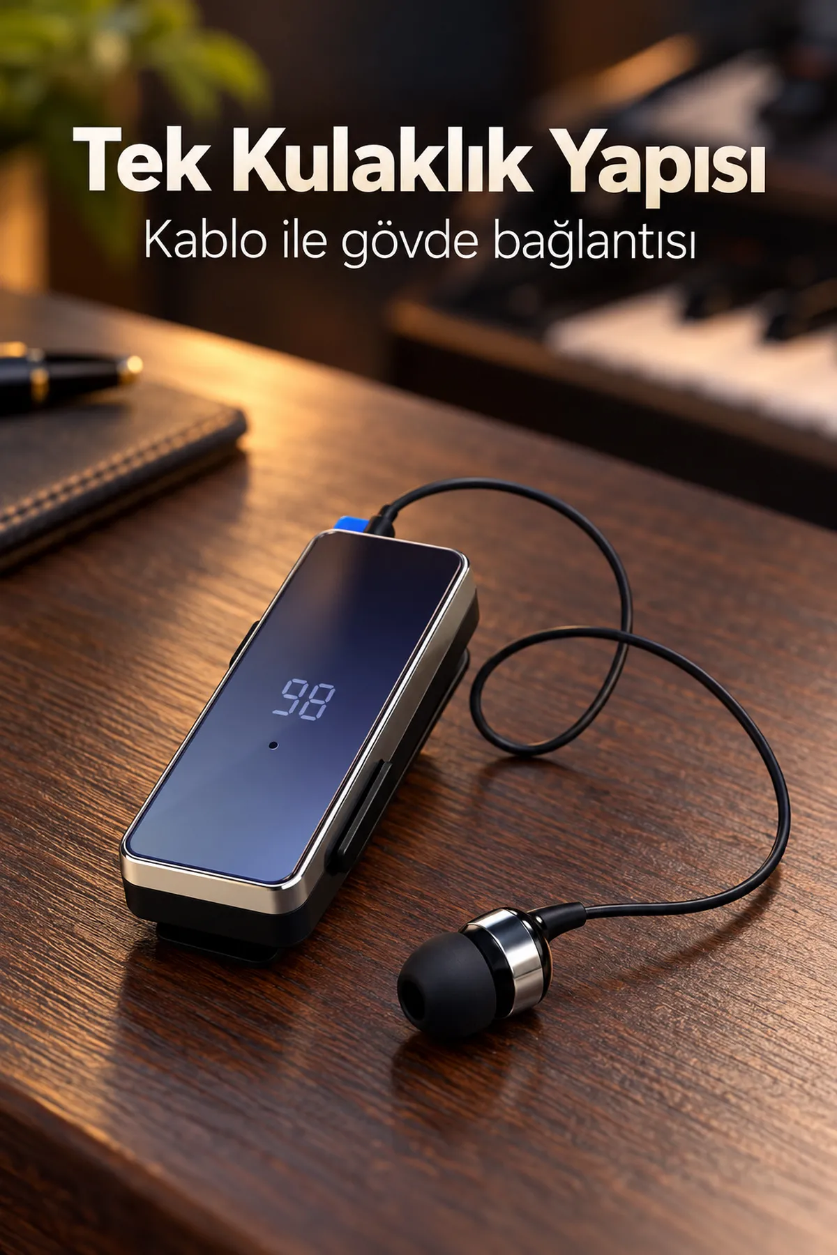 Müzik ve Görüşme İçin Dijital Ekranlı Bluetooth Kulaklık